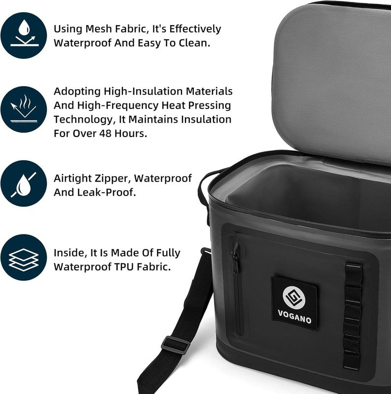 40 Can Soft Cooler Bag   Insulated Leak Proof Large Cooler Bag with Roll Top Wat2