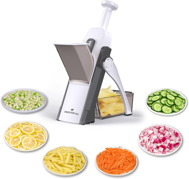 Safe Mandoline Slicer 5 in 1 Vegetable Chopper Food Potato Cutter, Strips Julien8