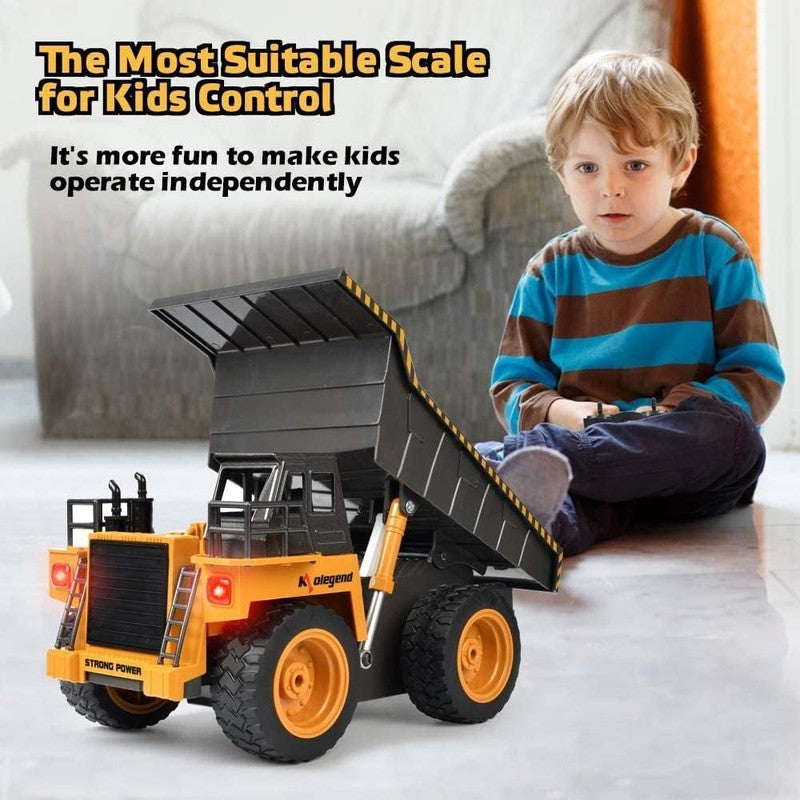 Remote Control Construction Dump Truck Toy Rechargeable Battery for Boys & Girls4