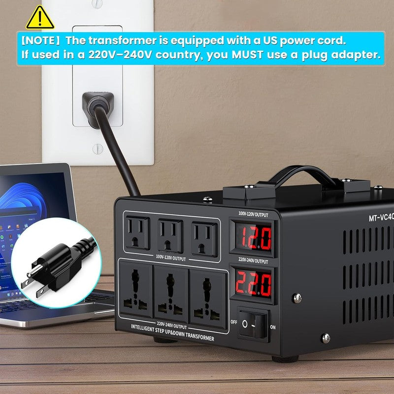 4000W Voltage Converter Transformer(110V to 220V or 220V to 110V) Step Up/Down C2