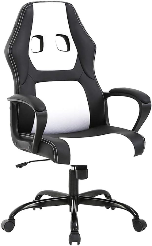 Ergonomic White Gaming Chair with Lumbar Support for Home & Office Use7