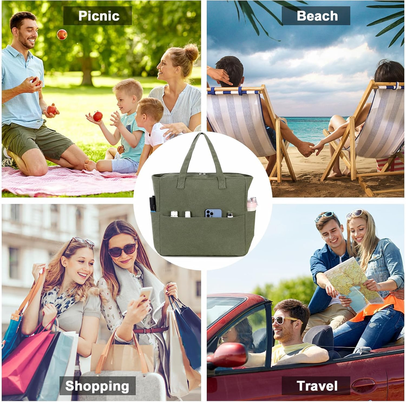 Women Large Beach Bag Waterproof Sandproof Tote Pool Gym Travel Bag8