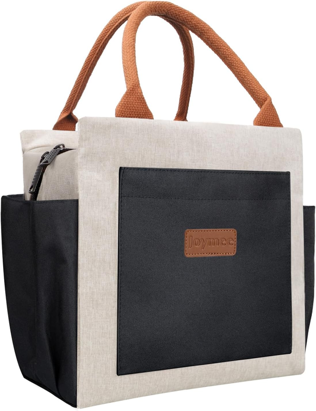 Insulated Lunch Bag Women Leakproof Large Cooler Tote w Bottle Holder Black9