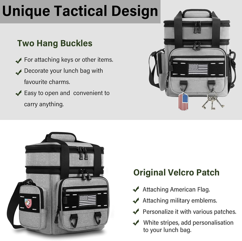Expandable Tactical Insulated Lunch Box 16L Leakproof Cooler Bag Heavy Duty3