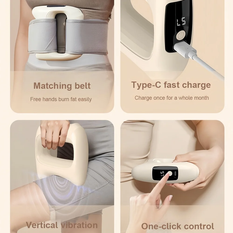 Fascia Ring Vibration Massager with Belt for Relaxation, White8