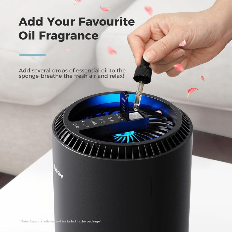 Air Purifier MK01 Black for Smoke Pets Allergies Sleep Mode CA Approved4