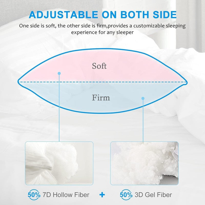 Hotel Collection Bed Pillows Queen 2 Pack, Soft Down Alt, 20x30 Inches2