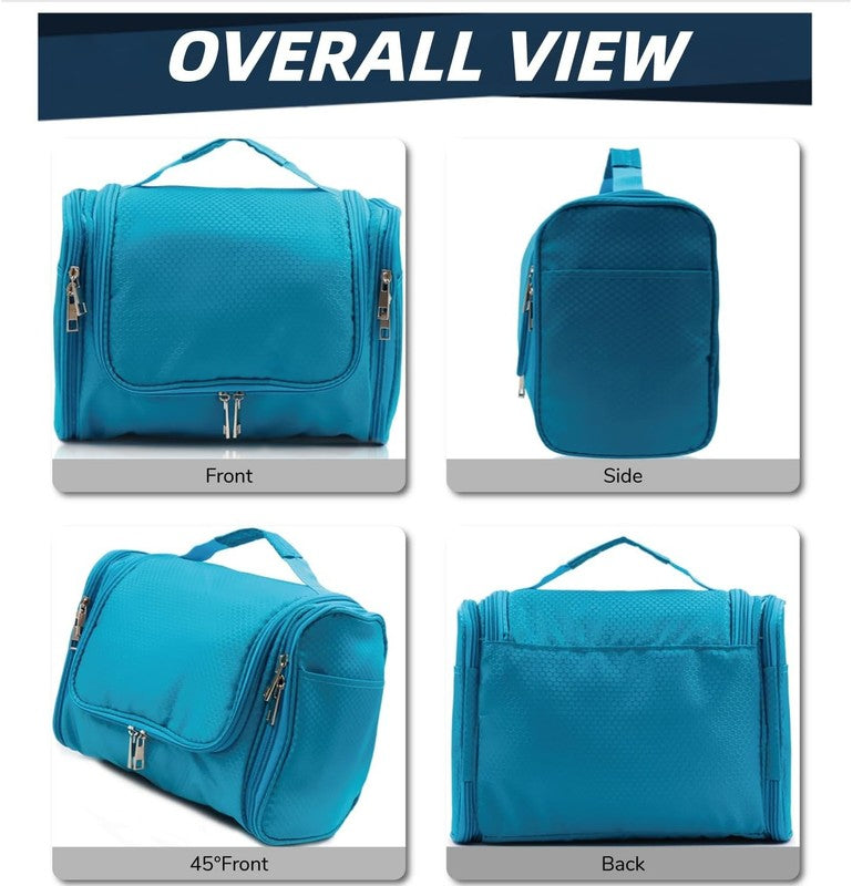 Large Hanging Toiletry Bag Travel Dopp Kit Water-Resistant Light Blue2