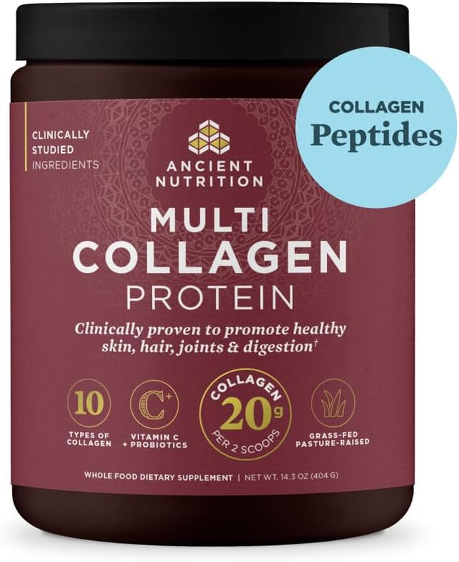 Collagen Peptides Powder with Vitamin C & Probiotics, Unflavored, 40 Servings9