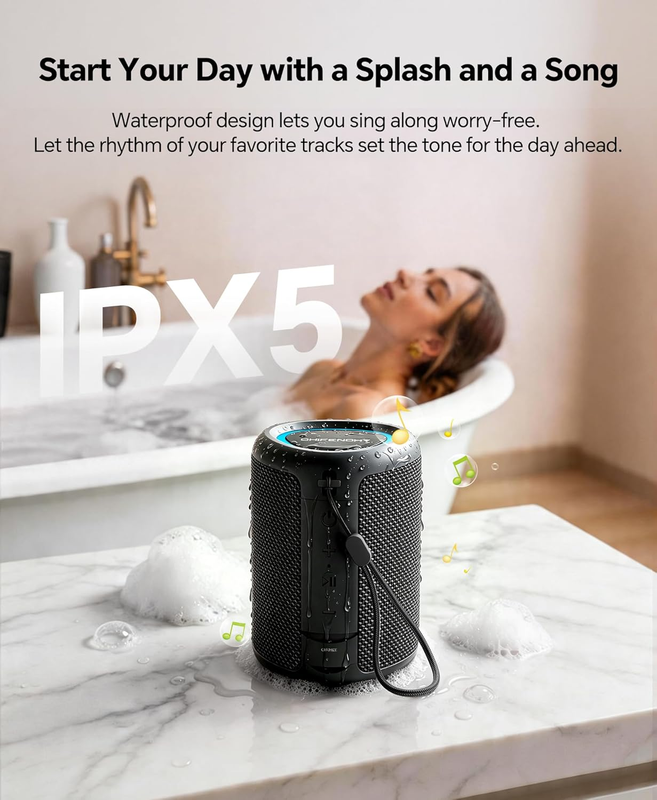 Portable Bluetooth Speaker IPX5 Waterproof BT 5.3 TWS Outdoor Travel5