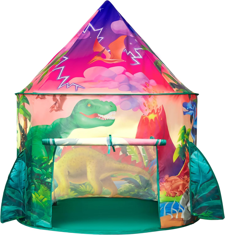 Kids Dinosaur Pop Up Play Tent, Indoor/Outdoor Dinosaur Playhouse for Toddlers9