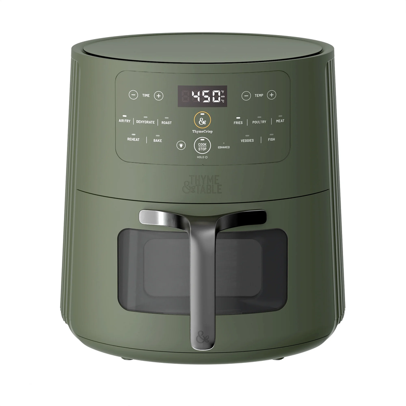 6QT Air Fryer with Thymecrisp Ceramic Nonstick Basket Dusty Moss0