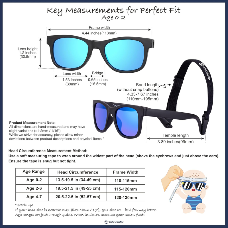 Polarized Baby Sunglasses UV400 Flexible Strap Infant Toddler 0 24 Months6