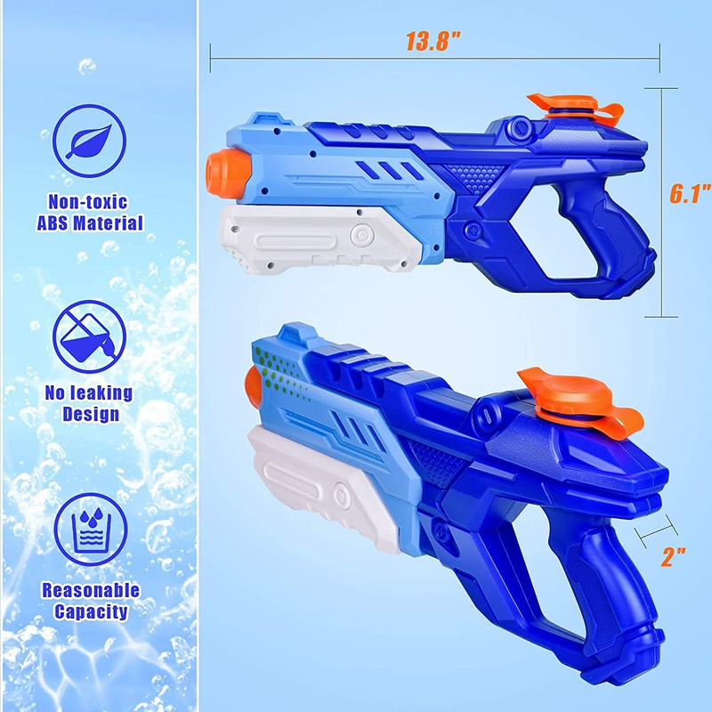 3 Pack Water Guns 600CC Super Blaster Soaker Pool Beach Outdoor Toy Blue1
