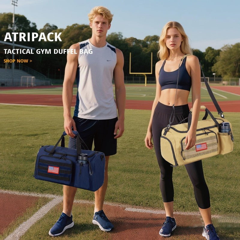 2 In 1 Gym Duffle Bag 40L Convertible Travel Bag Shoes Compartment Luggage1