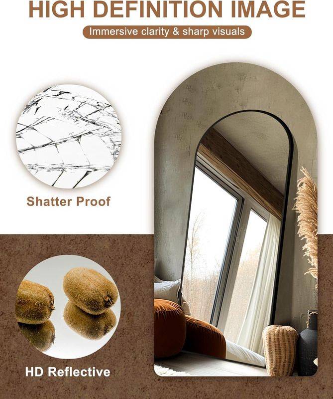 Full Length Mirror, Large Floor Mirror for Wall, Bedroom, Bathroom, Living Room 4