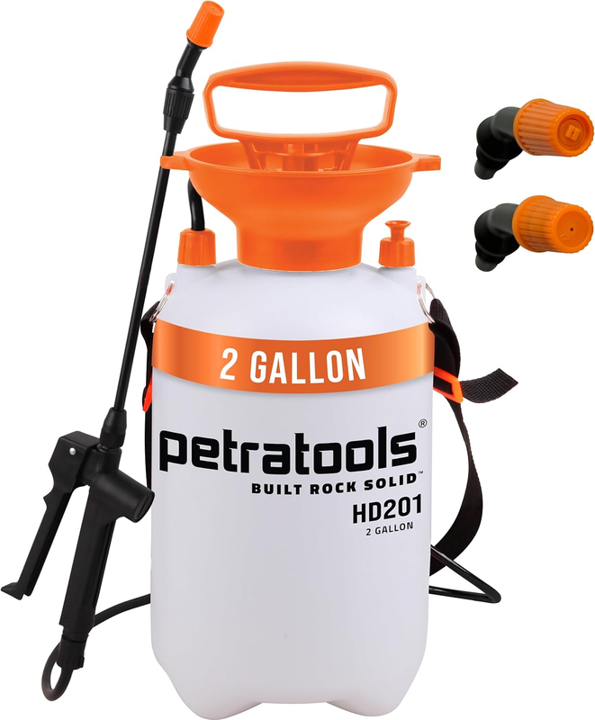 2 Gallon Garden Pump Sprayer HD101 for Lawn Care Pesticides with Hose & Nozzles8