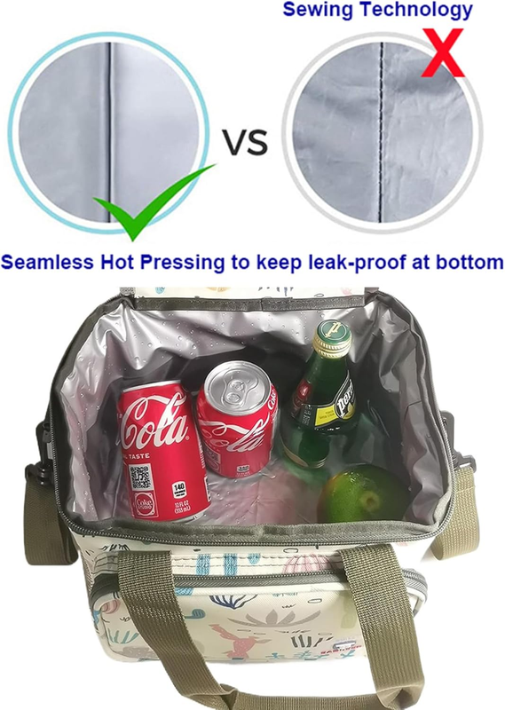 Double Decker Insulated Lunch Bag 14L Cactus Cooler for Men & Women3