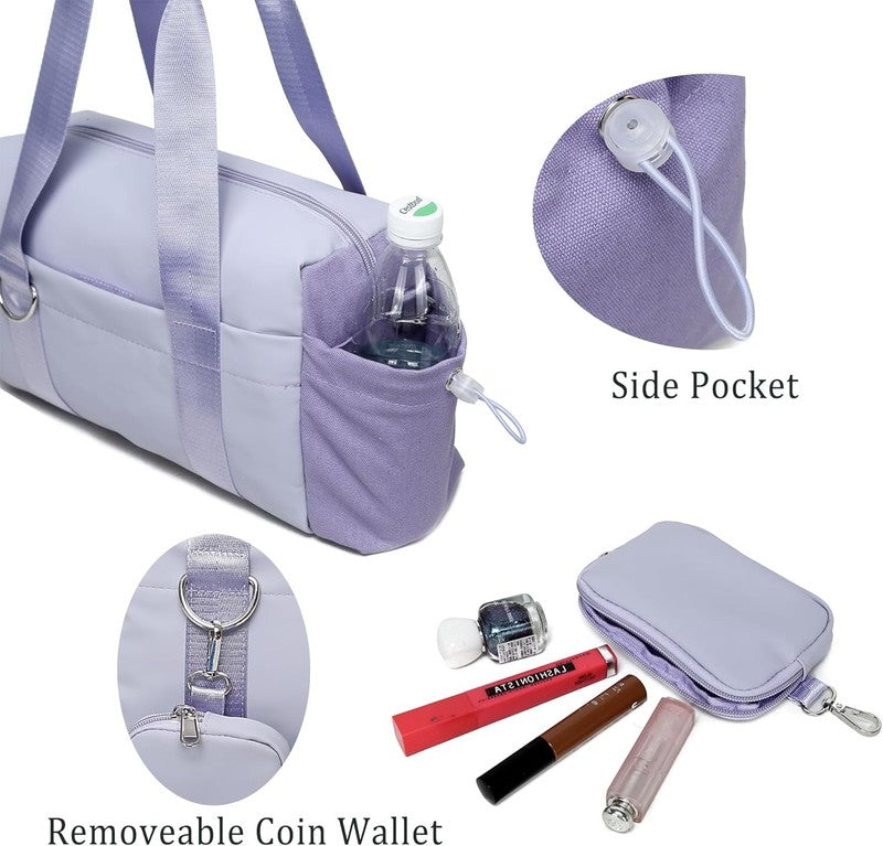 Everyday Mini Gym Bag Women 2.0 Tote Waterproof Travel Duffle Lavender6