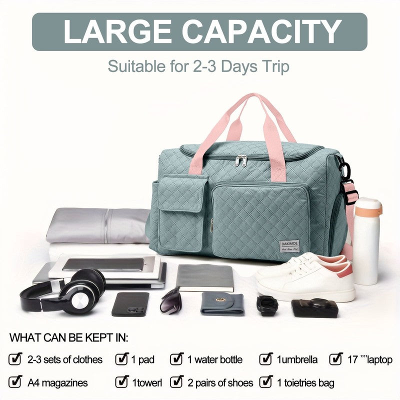 Travel Duffle Bag for Women Large Weekender Bags Carry on Gym Duffel Bag with We6