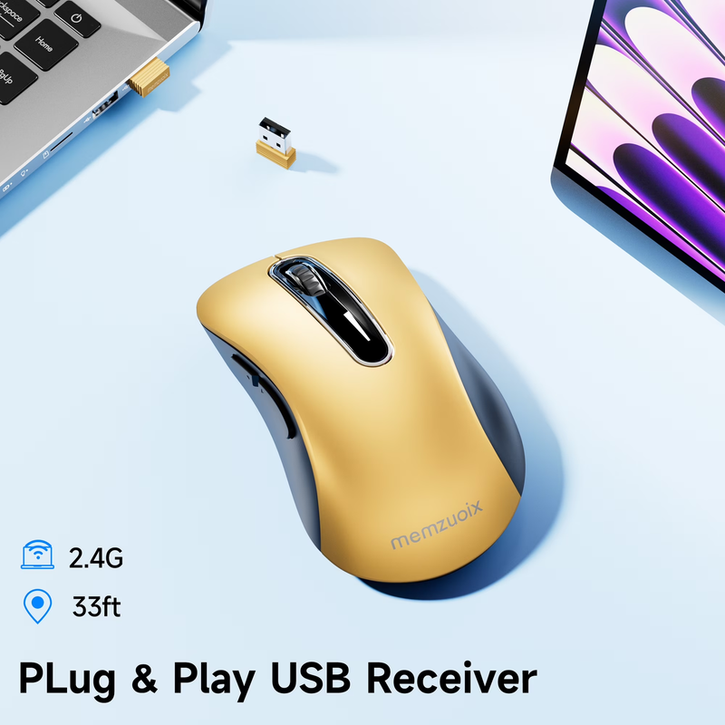2.4GHz Wireless Mouse 1200 DPI 5 Button USB Receiver PC Laptop Bumblebee1
