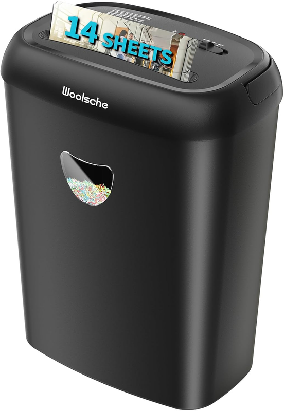 14 Sheet Cross Cut Paper Shredder P 4 Home Office 6.6Gal Card/CD/Paper10