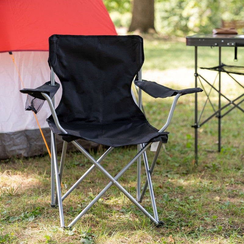Quad Folding Camp Chair with Cup Holder, Black7