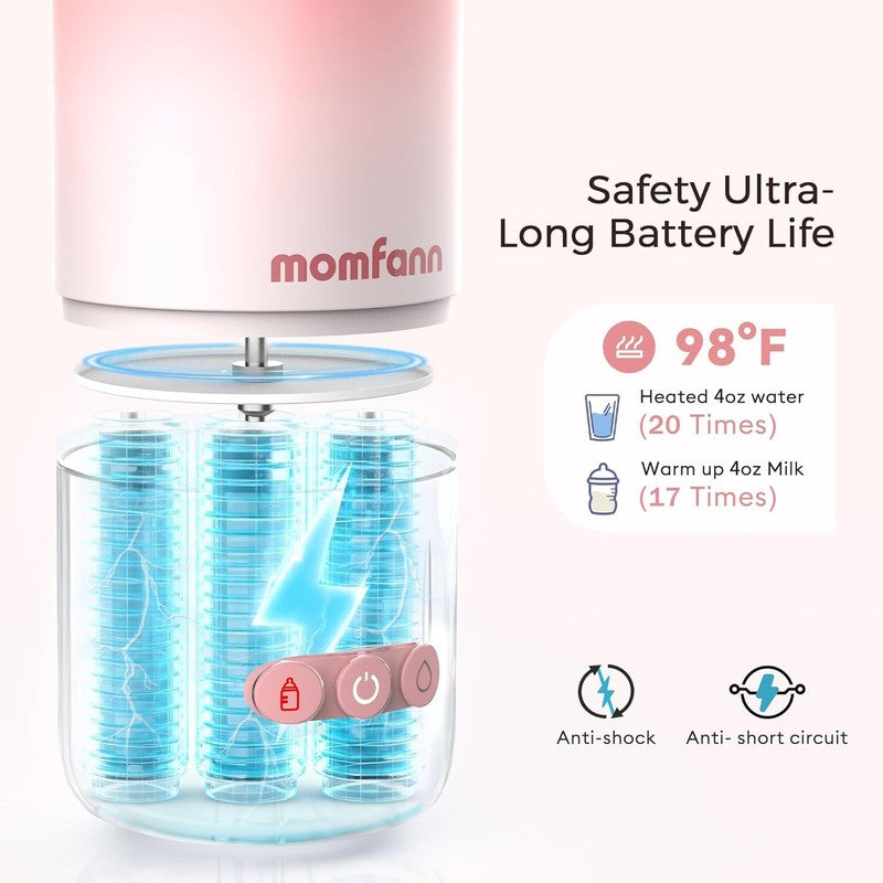 Portable Baby Bottle Warmer Dual Heat Breastmilk Water 12oz Pink5