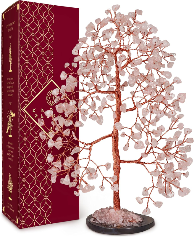 Rose Quartz Chakra Crystal Tree Feng Shui Decor Positive Energy Good Luck Gift9