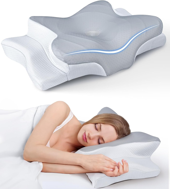 Ultra Pain Relief Cooling Pillow for Neck Support, Adjustable Cervical Pillow Co9