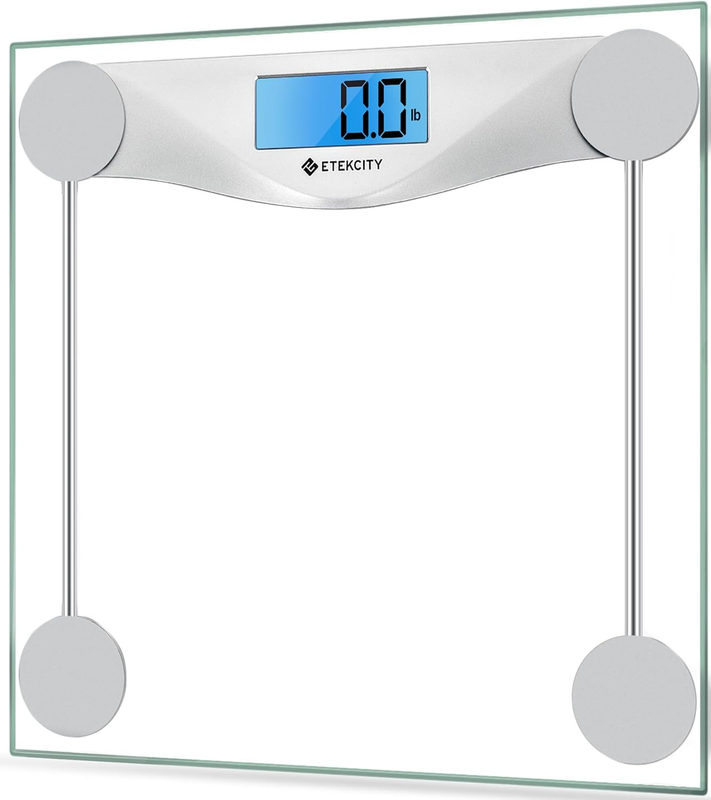 Digital Body Weight Bathroom Scale, Large Blue LCD Backlight Display, High Preci0