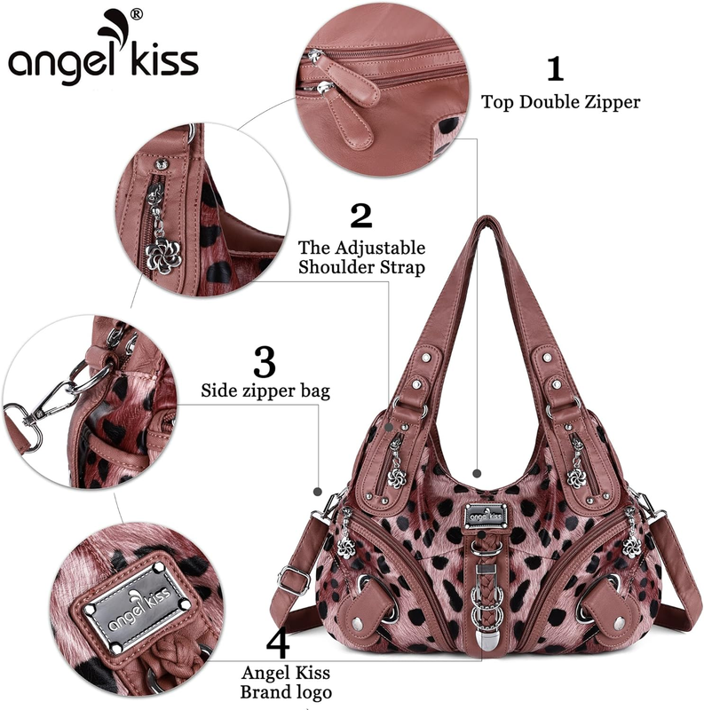 Angelkiss Women’s Large Hobo Satchel Shoulder Handbag Purse6