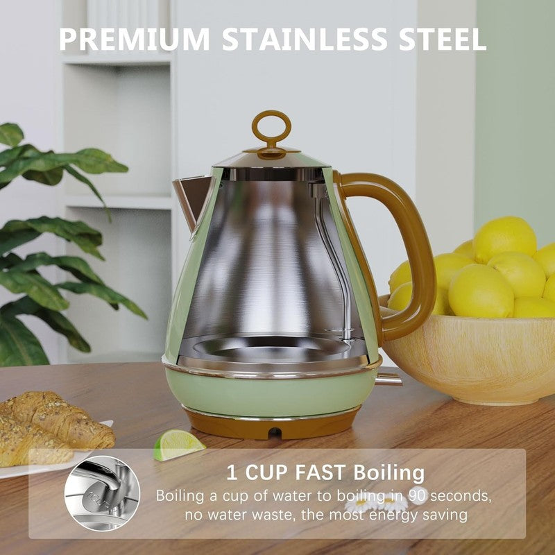Electric Kettle 1.7L 1500W Stainless Steel BPA Free Auto Shut Off Boil Dry Safe1