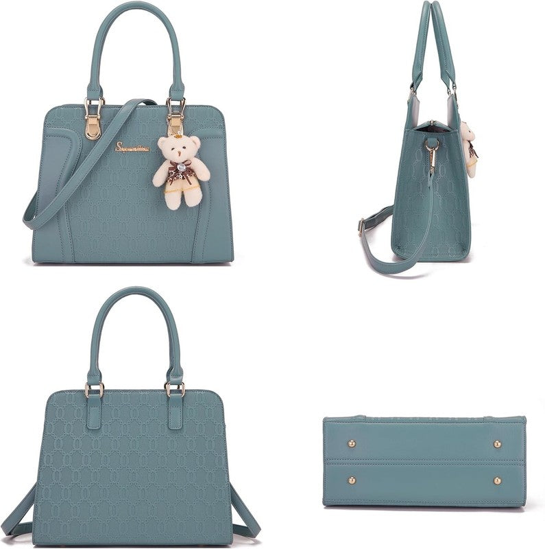 Women Fashion Handbag Set 4PCS Tote Shoulder Top Handle Satchel Purse1