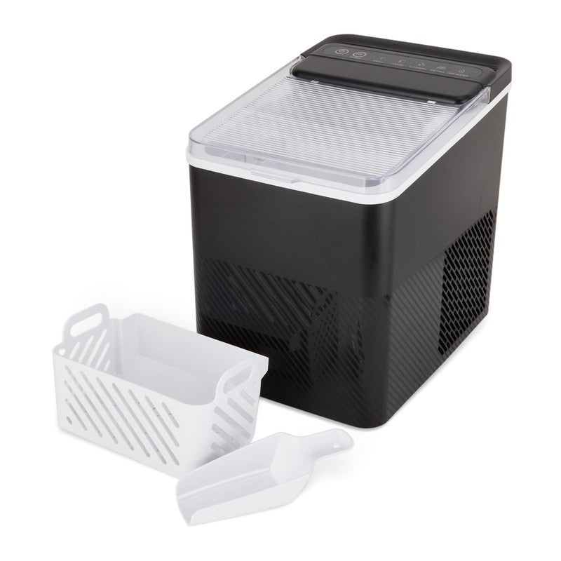 Countertop Ice Maker, Rich Black, 9 Bullet Cubes, 2 Ice Sizes, 26 Lbs/24H with R1