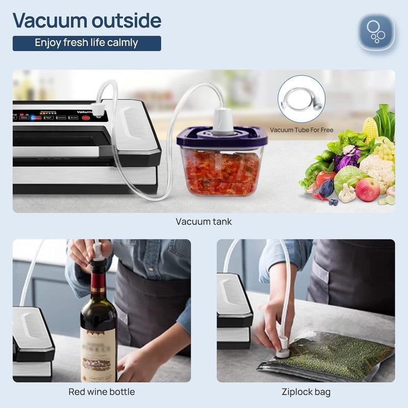 Precision Pro Vacuum Sealer – Food Sealing Machine with Cutter, Bag Roll & 34