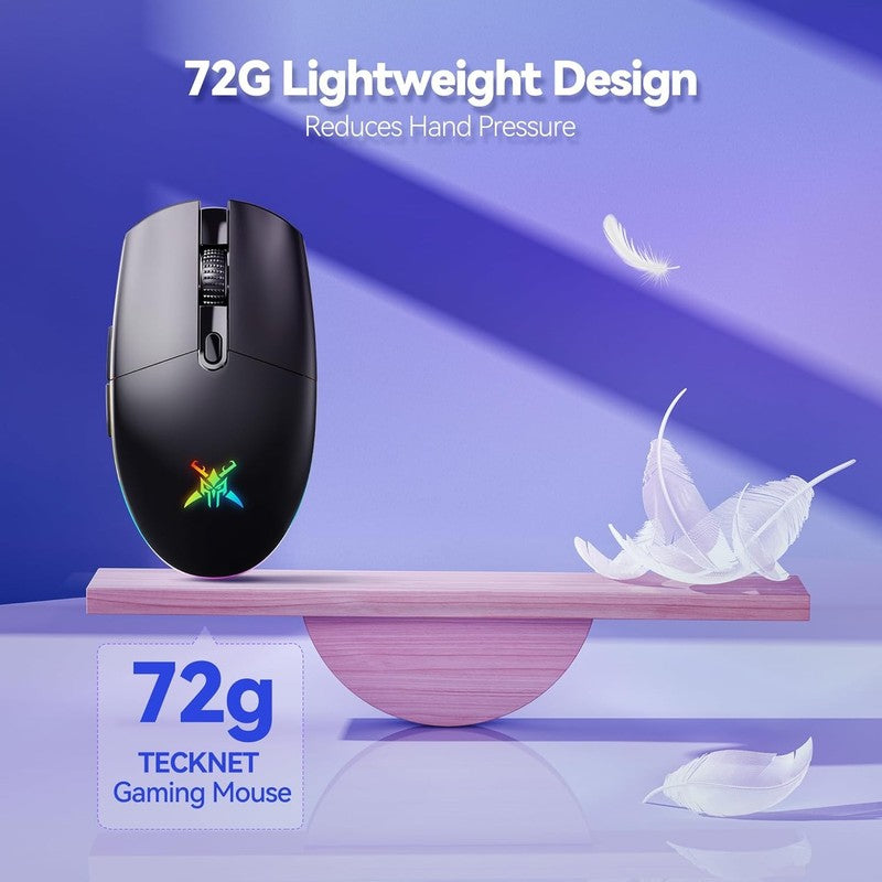 Rechargeable Wireless Gaming Mouse   8000 DPI, RGB, 100Hrs Battery, Dual Connect6