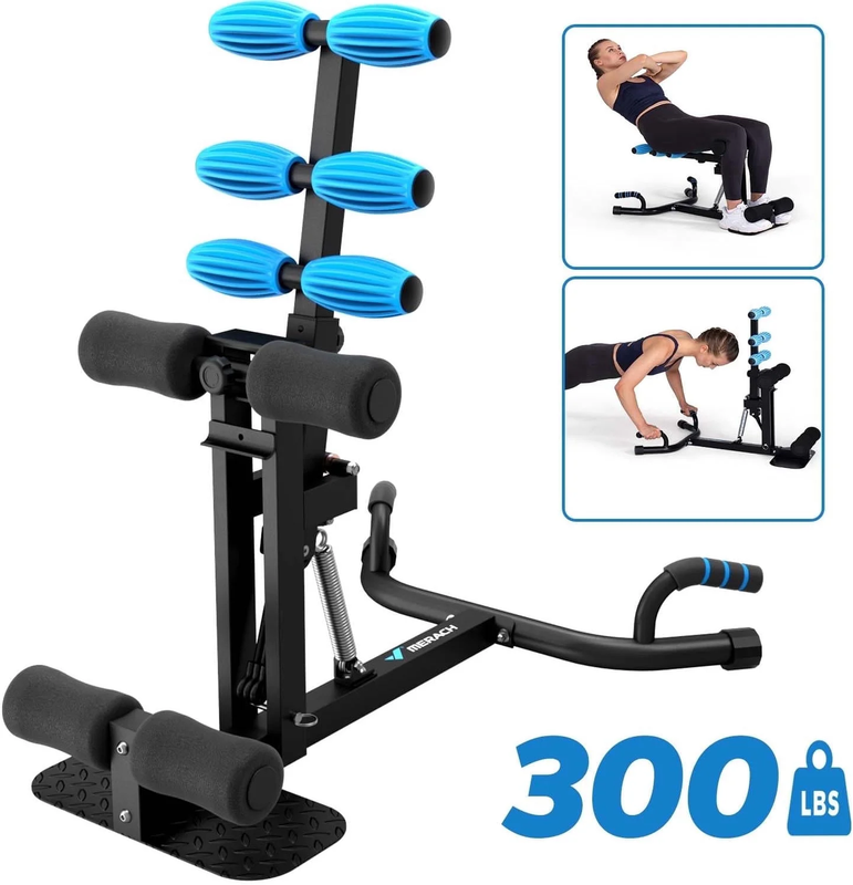 Adjustable Glutes Trainer & Deep Squat Machine - Core Leg Strengthener for Gym W0