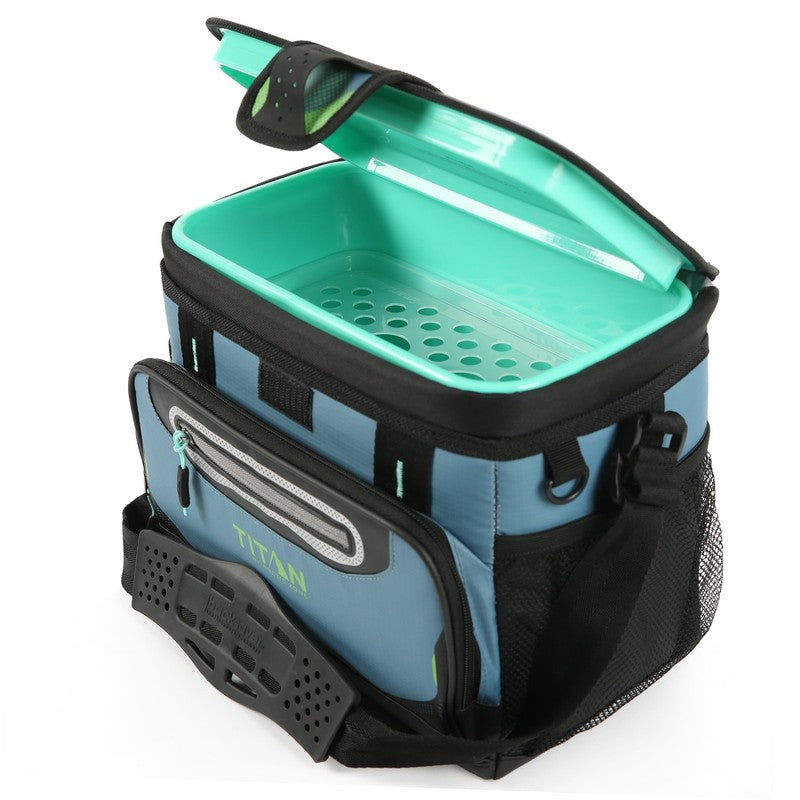 12 Can 8 QT Capacity Zipperless Soft Cooler, Bali Green3