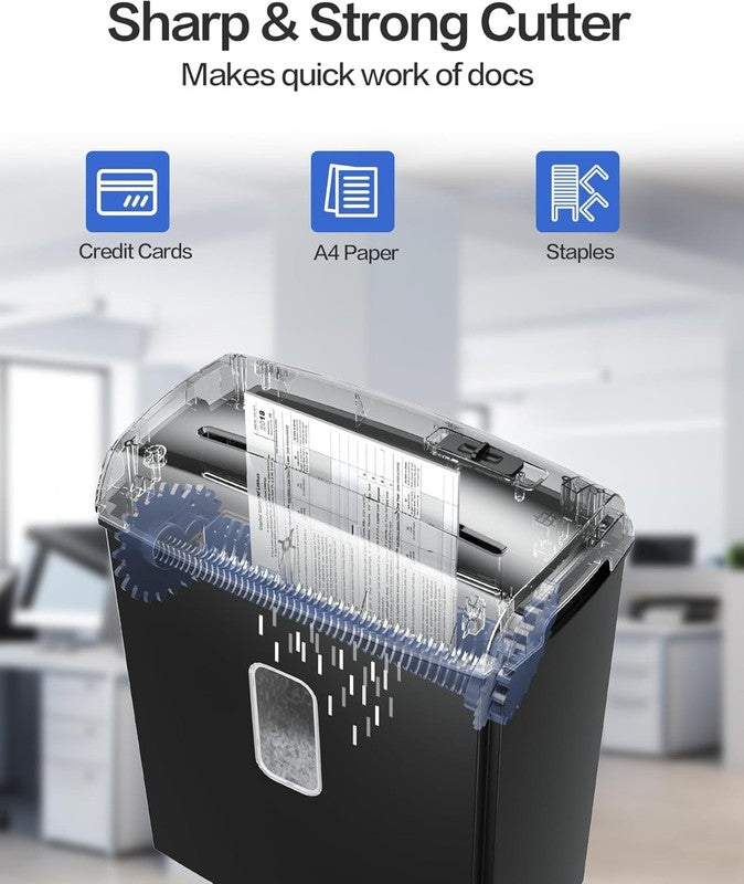 8 Sheet Micro Cut Paper Shredder P 4 High Security 4Gal Home Small Office2