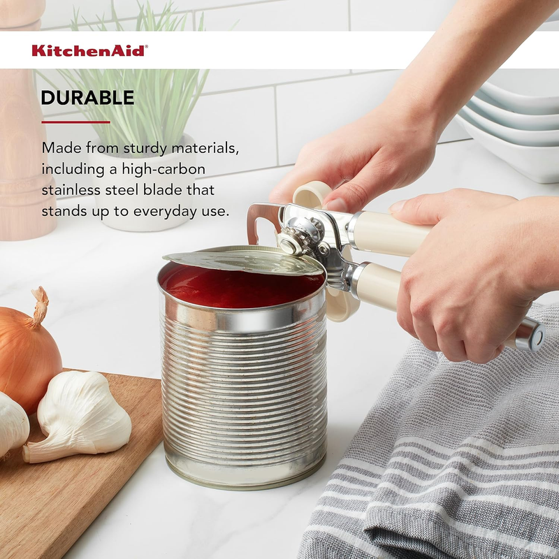KitchenAid Classic Can Opener Bottle Opener Stainless Steel Almond Cream3