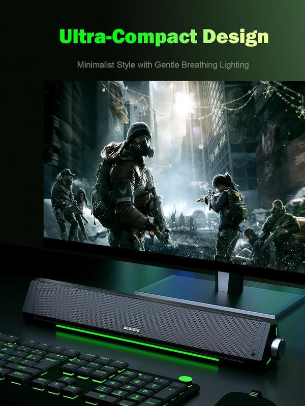 HiFi PC Soundbar Speakers Bluetooth 5.0 USB C 3.5mm Desktop Laptop1