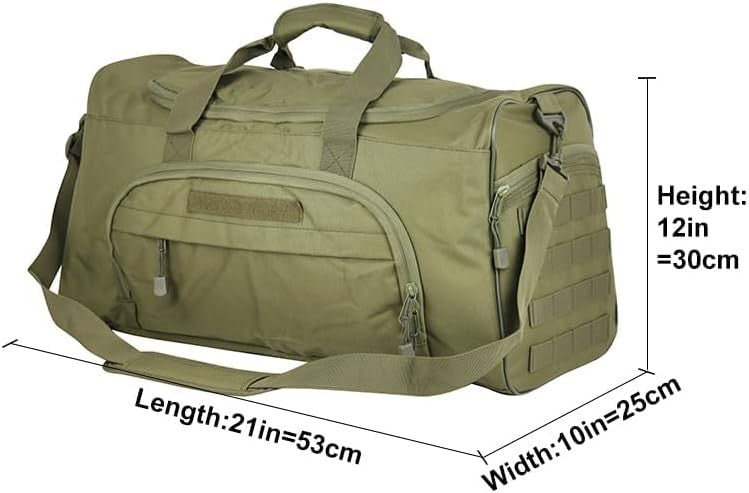 Gym Duffel Bag for Men Sports Duffel Bag with Shoe Compartment (Green Model B)7
