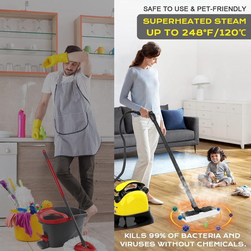 1500W Steam Mop Multi-Purpose Handheld Steam Cleaner with Accessories for Home6