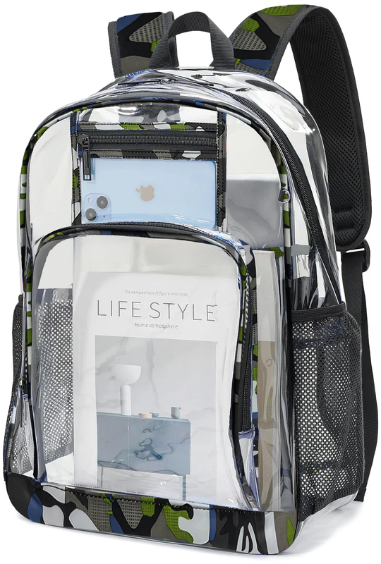 Clear Backpack Heavy Duty Clear Book Bag Large See through Backpack for College7