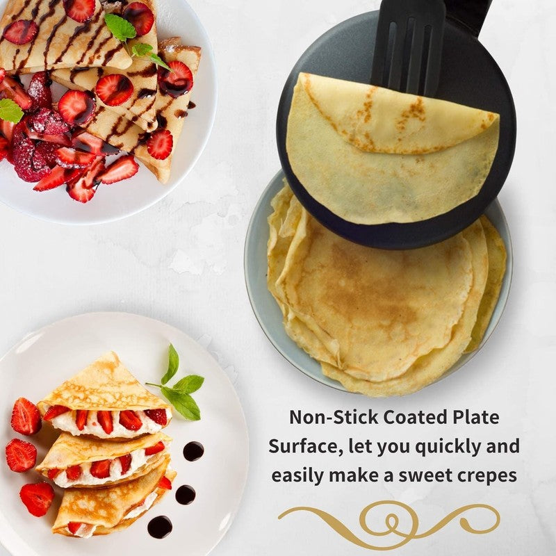 Electric 8" Crepe Maker Nonstick Auto Shut-Off Even Heat Compact Pan4
