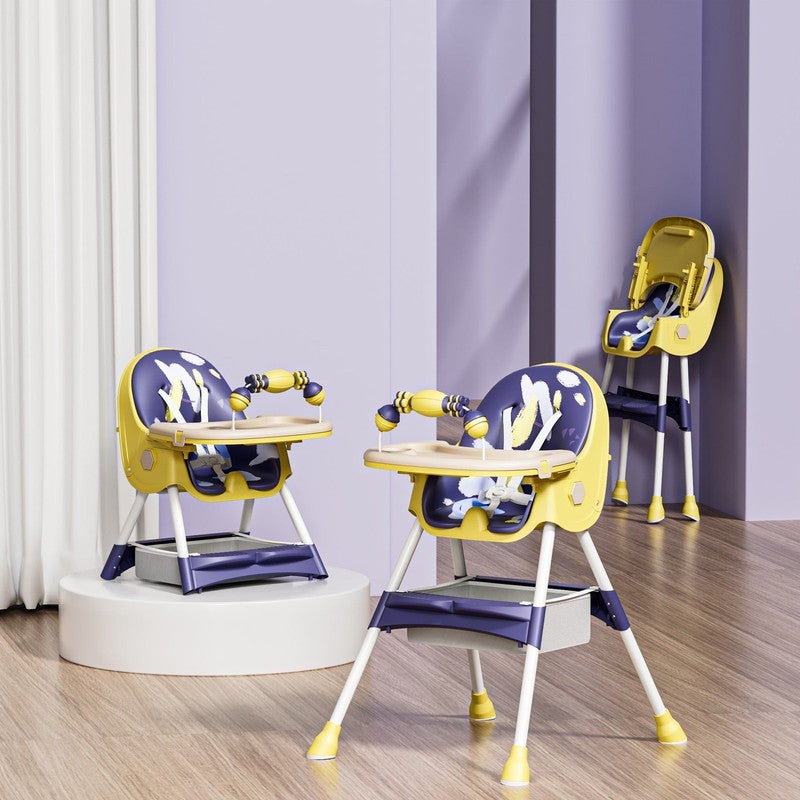 Baby High Chair, 4 in 1 Convertible Highchair for Babies & Toddlers, Double Tray7