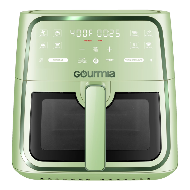 8Qt Digital Air Fryer | Fryforce 360° Tech, 8 Presets, Easy View Window, Green0