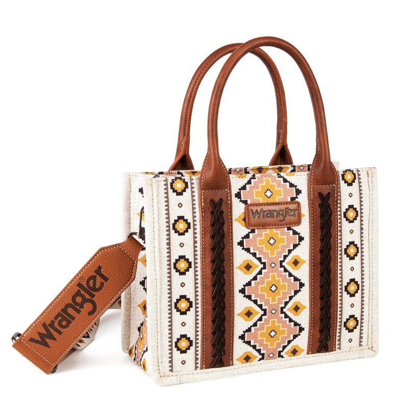 Wrangler Aztec Tote Bag for Women Boho Shoulder Purses and Handbags, Coffee4