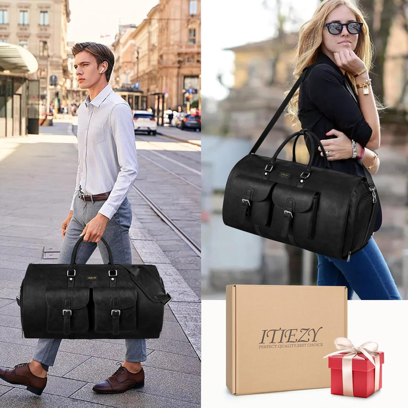 Garment Bag for Travel, Convertible Carry on Garment Duffel Bag for Men 3Pcs Wee1